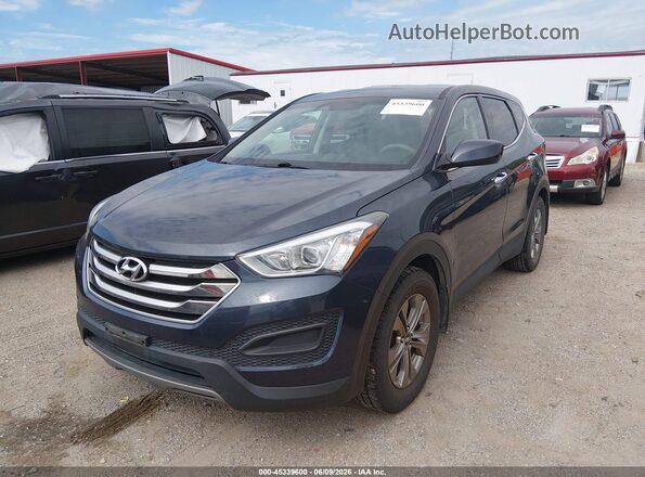 5XYZTDLB9GG369611 2016 HYUNDAI SANTA FE SPORT Dark Blue Передняя левая четверть