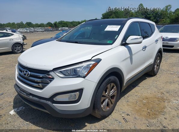 5XYZU3LB0GG376485 2016 HYUNDAI SANTA FE SPORT Белый Передняя левая четверть
