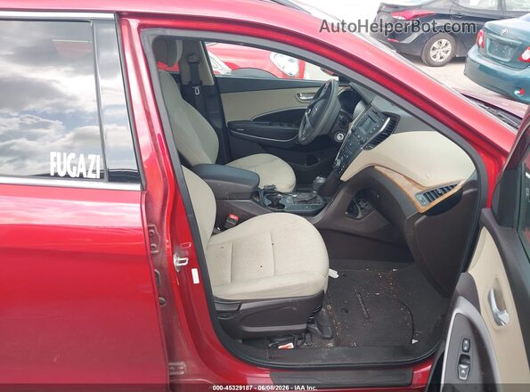5XYZU3LB5GG313091 2016 HYUNDAI SANTA FE SPORT Maroon Widok wnętrza z przodu