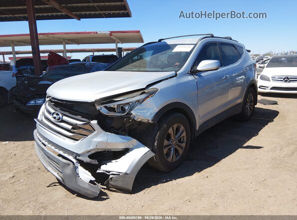 5XYZU3LB6GG359867 2016 HYUNDAI SANTA FE SPORT Silver წინა მარცხენა ხედი სამი მეოთხედიდან