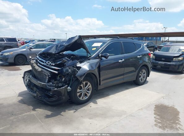 5XYZU3LB8GG327745 2016 HYUNDAI SANTA FE SPORT Gray Առջևի ձախ երեք քառորդ տեսարան