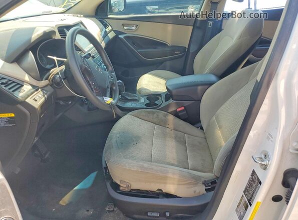 5XYZU3LB8HG396016 2017 HYUNDAI SANTA White წინა სალონის ხედი
