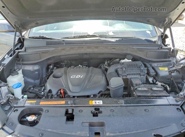 5XYZU3LB9GG343095 2016 HYUNDAI SANTA Gray Vista del compartimento del motor
