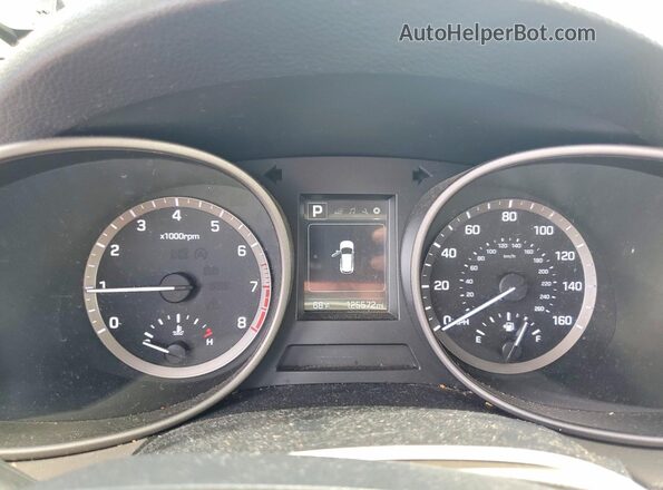 5XYZU3LBXHG445345 2017 HYUNDAI SANTA Серебряный Вид щитка приборов