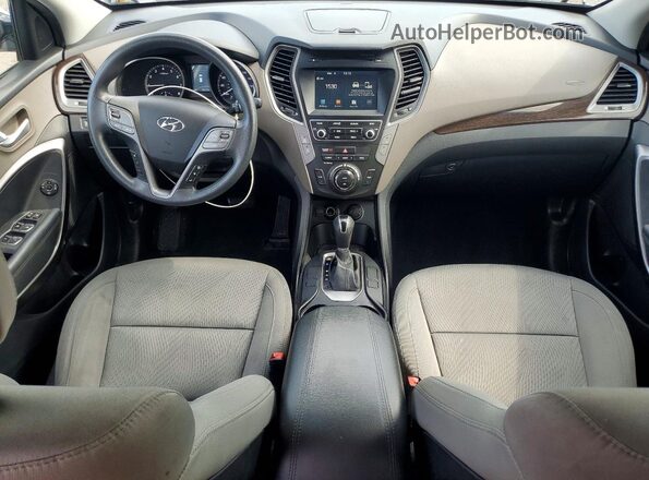 5XYZU3LBXHG445345 2017 HYUNDAI SANTA Серебряный Вид панели приборов