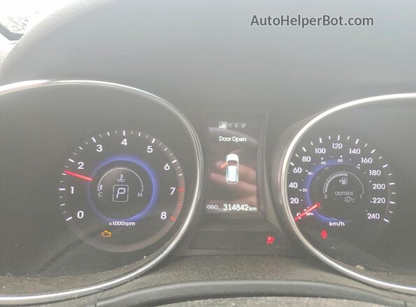 5XYZUDLA5GG366161 2016 HYUNDAI SANTA Silver Widok zestawu wskaźników