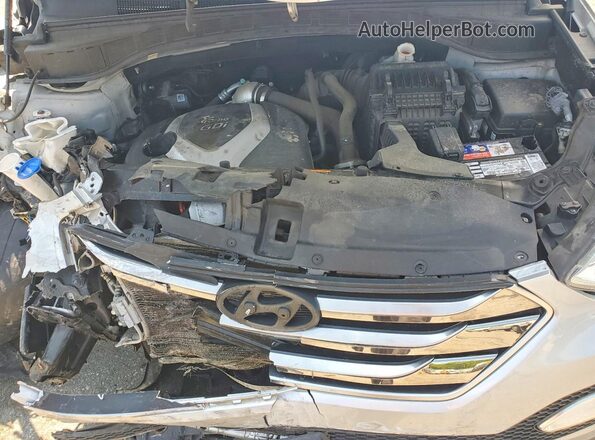 5XYZUDLA7GG309136 2016 HYUNDAI SANTA Silver Vista del compartimento del motor