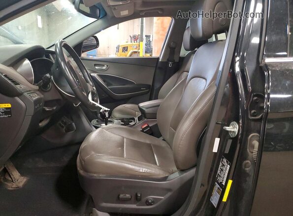 5XYZUDLB0GG313957 2016 HYUNDAI SANTA Black Вид салону спереду