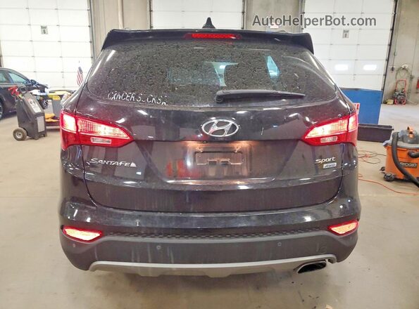 5XYZUDLB0GG313957 2016 HYUNDAI SANTA Black Вид ззаду