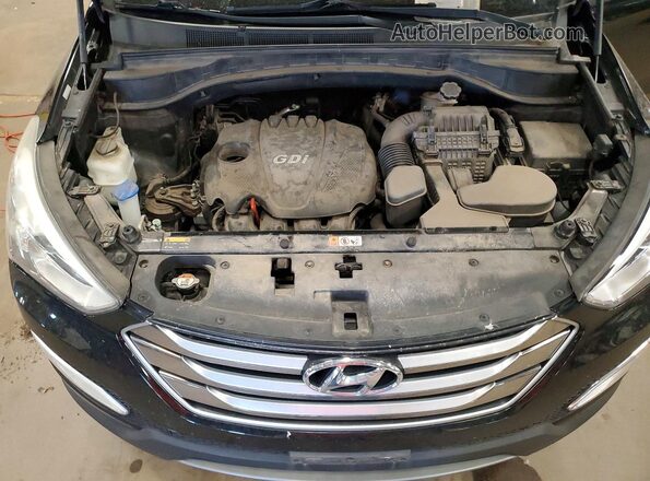 5XYZUDLB0GG313957 2016 HYUNDAI SANTA Black Вид підкапотного простору