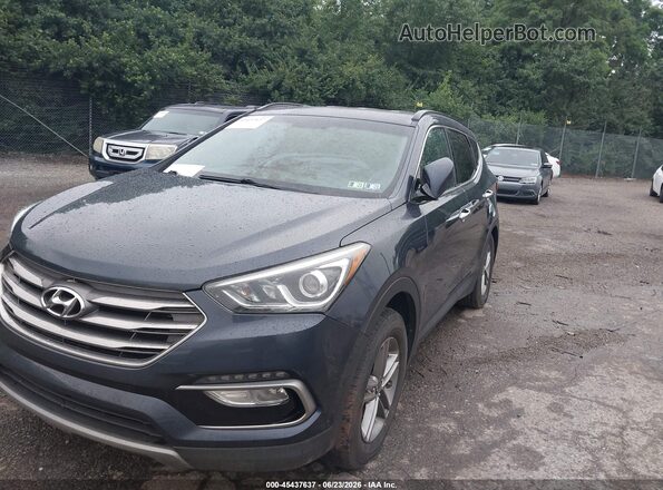 5XYZUDLB0HG390572 2017 HYUNDAI SANTA FE SPORT Blue Առջևի ձախ երեք քառորդ տեսարան