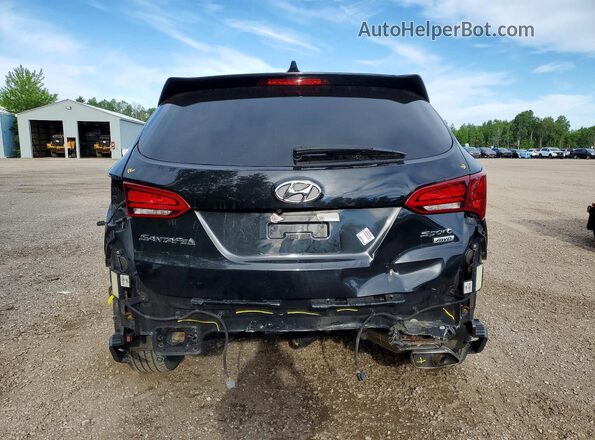 5XYZUDLB2HG450593 2017 HYUNDAI SANTA Black Вид ззаду