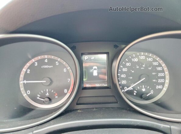 5XYZUDLB2HG450593 2017 HYUNDAI SANTA Black Вид щитка приладів