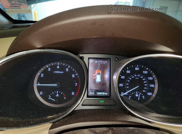 5XYZUDLB2HG485425 2017 HYUNDAI SANTA Black Vista del cuadro de instrumentos
