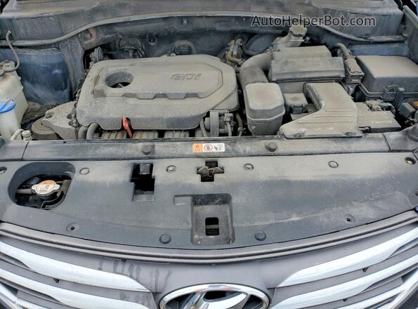 5XYZUDLB3JG523024 2018 HYUNDAI SANTA Blue Vista del compartimento del motor