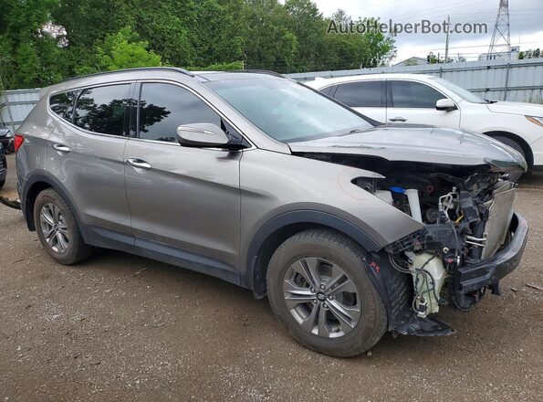5XYZUDLB5GG336893 2016 HYUNDAI SANTA Gray Front right