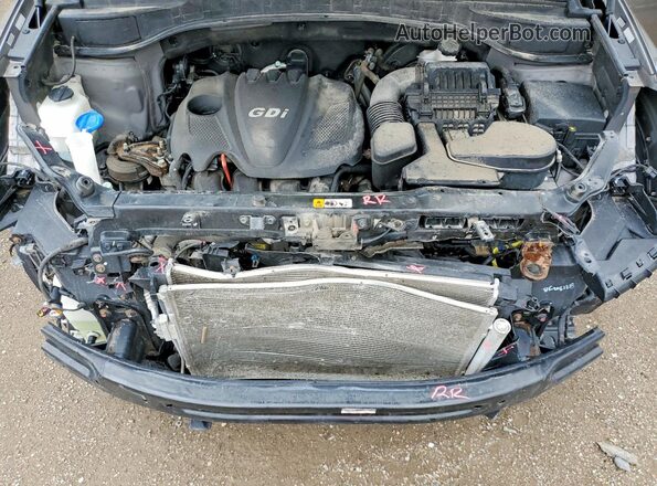 5XYZUDLB5GG336893 2016 HYUNDAI SANTA Gray Engine compartment view