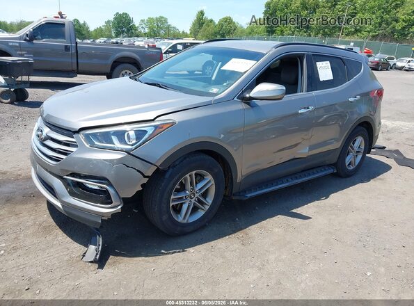 5XYZUDLB5HG445243 2017 HYUNDAI SANTA FE SPORT Gray Առջևի ձախ երեք քառորդ տեսարան