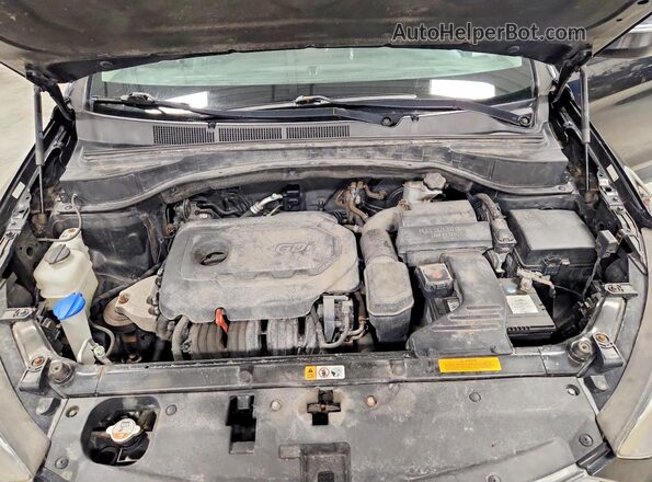 5XYZUDLB6HG414499 2017 HYUNDAI SANTA Black Vista del compartimento del motor
