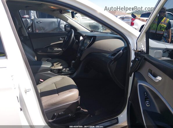 5XYZUDLB7GG325085 2016 HYUNDAI SANTA FE SPORT White Front interior view