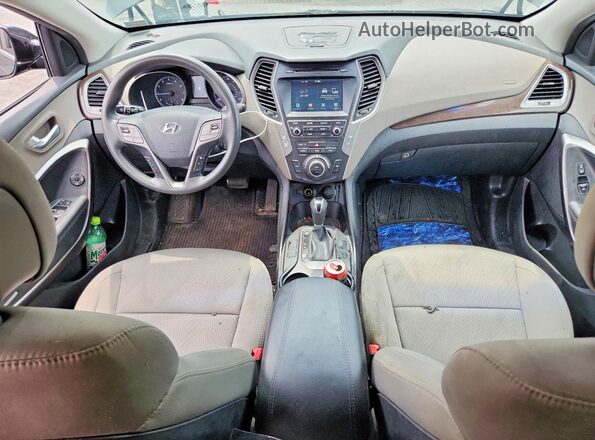 5XYZUDLB7HG400966 2017 HYUNDAI SANTA Black წინა პანელის ხედი
