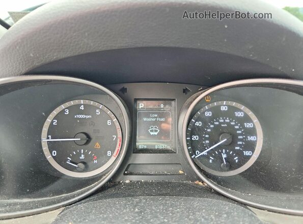 5XYZUDLB7HG400966 2017 HYUNDAI SANTA Black ხელსაწყოთა პანელის ხედი