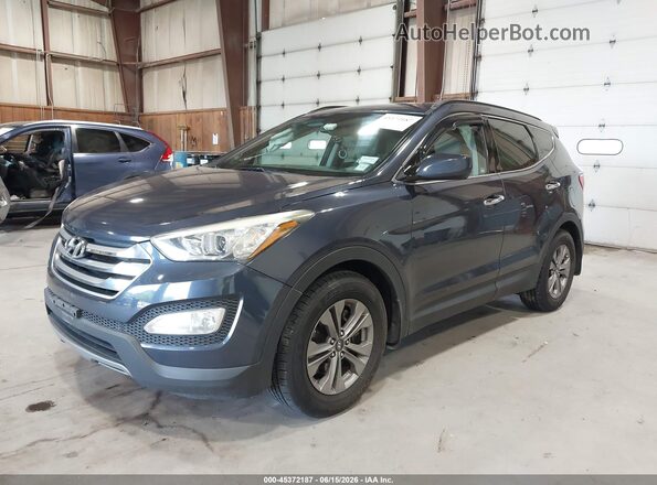 5XYZUDLB9GG315903 2016 HYUNDAI SANTA FE SPORT Navy Առջևի ձախ երեք քառորդ տեսարան