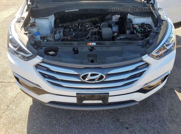 5XYZUDLB9JG547571 2018 HYUNDAI SANTA White ძრავის განყოფილების ხედი