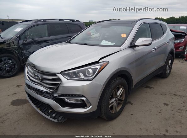 5XYZUDLBXJG541830 2018 HYUNDAI SANTA FE SPORT Серебряный Передняя левая четверть