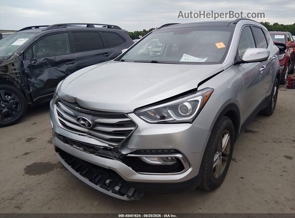 5XYZUDLBXJG541830 2018 HYUNDAI SANTA FE SPORT Серебряный Вид спереди