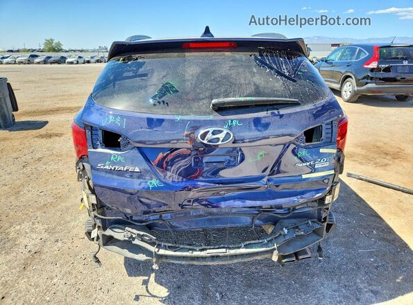5XYZW4LAXJG515679 2018 HYUNDAI SANTA Blue Widok z tyłu