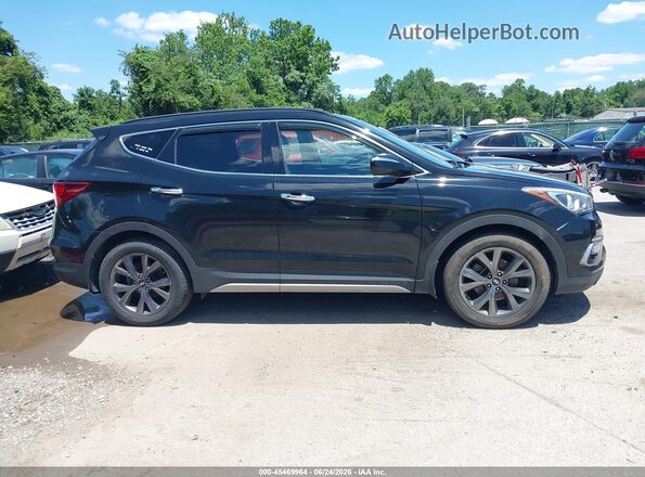 5XYZWDLA0JG505565 2018 HYUNDAI SANTA FE SPORT Black უკანა სალონის ხედი