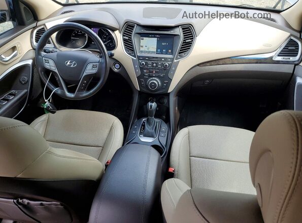 5XYZWDLA1HG498801 2017 HYUNDAI SANTA Charcoal წინა პანელის ხედი