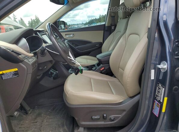 5XYZWDLA1HG498801 2017 HYUNDAI SANTA Charcoal წინა სალონის ხედი