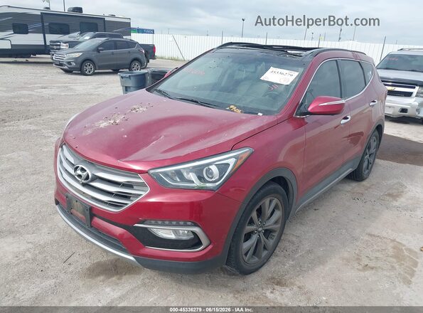 5XYZWDLA1JG515263 2018 HYUNDAI SANTA FE SPORT Красный Передняя левая четверть