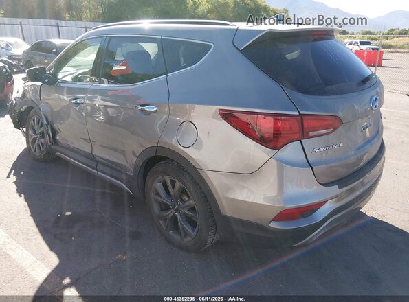 5XYZWDLA1JG529664 2018 HYUNDAI SANTA FE SPORT Серебряный Задняя левая четверть
