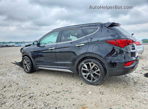 5XYZWDLA4JG554302 2018 HYUNDAI SANTA Черный Задняя левая четверть
