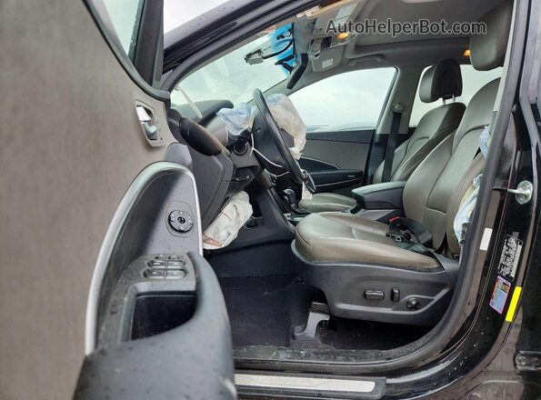 5XYZWDLA4JG554302 2018 HYUNDAI SANTA Черный Вид салона спереди
