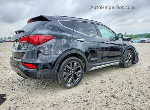 5XYZWDLA4JG554302 2018 HYUNDAI SANTA Черный Задняя правая четверть