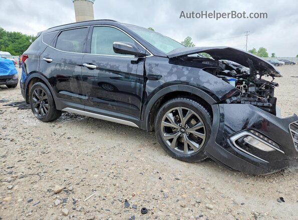 5XYZWDLA4JG554302 2018 HYUNDAI SANTA Черный Передняя правая четверть