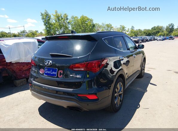 5XYZWDLA6JG533693 2018 HYUNDAI SANTA FE SPORT Black უკანა მარჯვენა