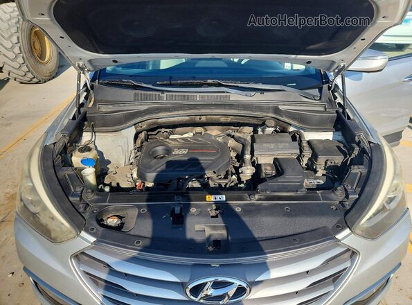 5XYZWDLA7JG548879 2018 HYUNDAI SANTA Серебряный Вид подкапотного пространства