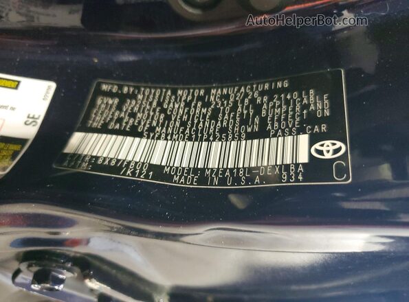 5YFB4MDE1TP425859 2026 TOYOTA COROLLA Black Engine compartment view