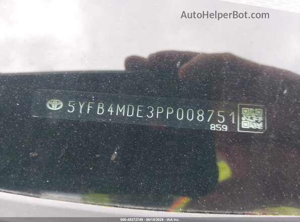5YFB4MDE3PP008751 2023 TOYOTA COROLLA Белый 