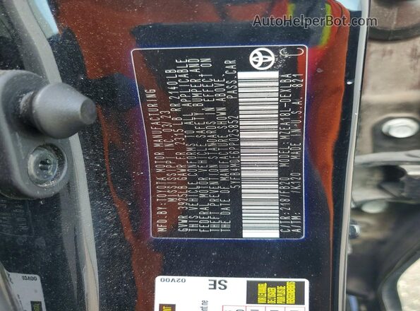 5YFB4MDE6PP025852 2023 TOYOTA COROLLA Черный 