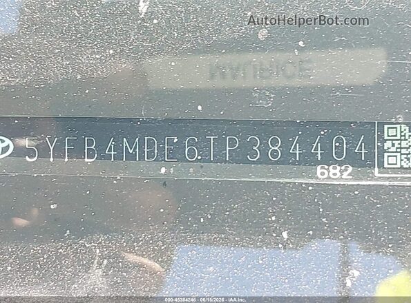 5YFB4MDE6TP384404 2026 TOYOTA COROLLA Gray 