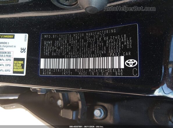 5YFB4MDE8RP089913 2024 TOYOTA COROLLA Черный Вид подкапотного пространства