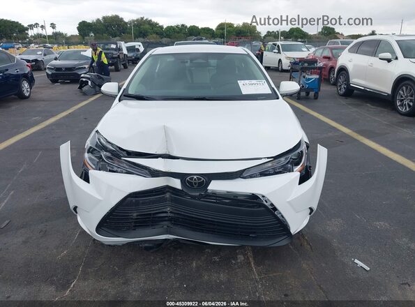 5YFB4MDE9TP447494 2026 TOYOTA COROLLA White Vista del cuadro de instrumentos
