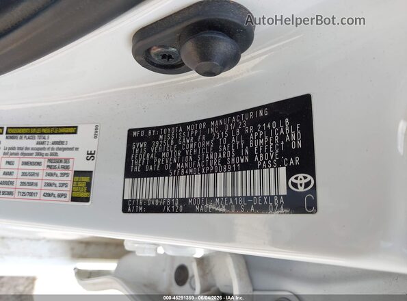 5YFB4MDEXPP008911 2023 TOYOTA COROLLA White Widok komory silnika