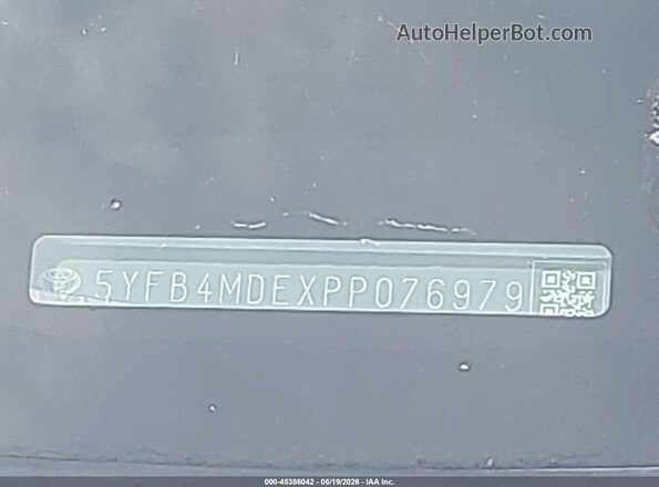 5YFB4MDEXPP076979 2023 TOYOTA COROLLA Silver 